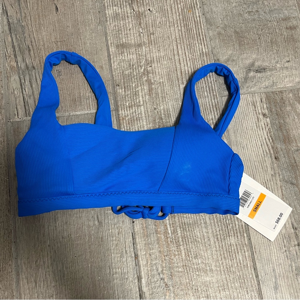 Becca bikini top in Blue size small